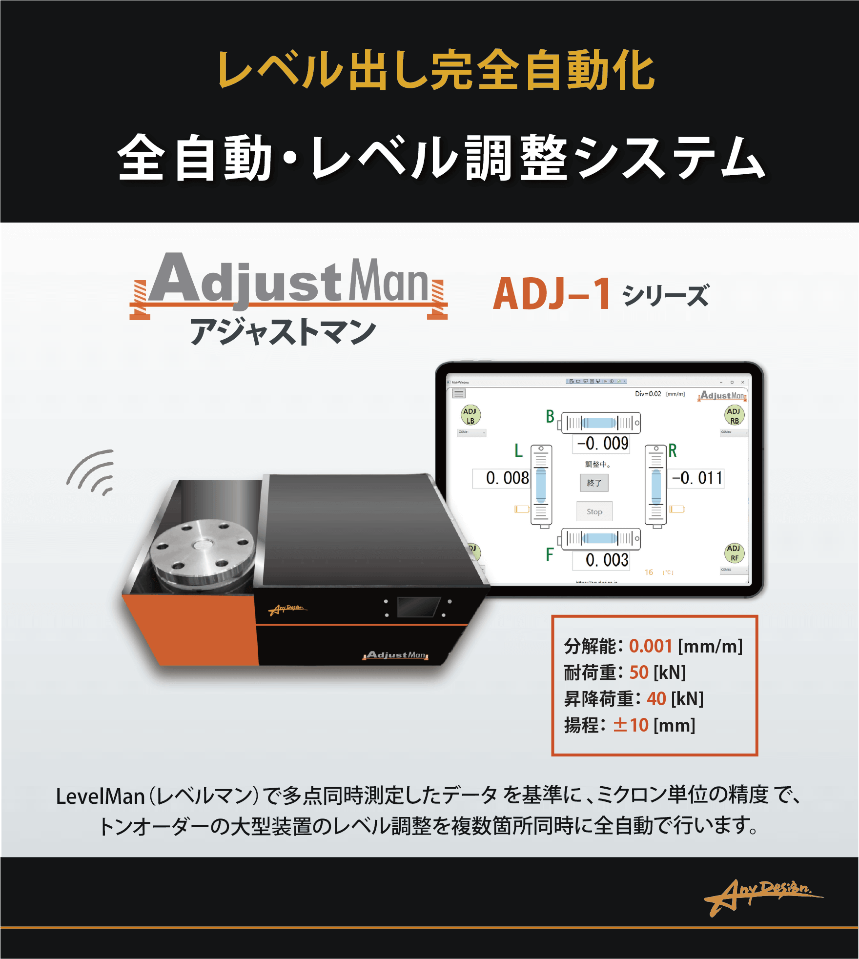 全自動・レベル調整システムAdjustMan